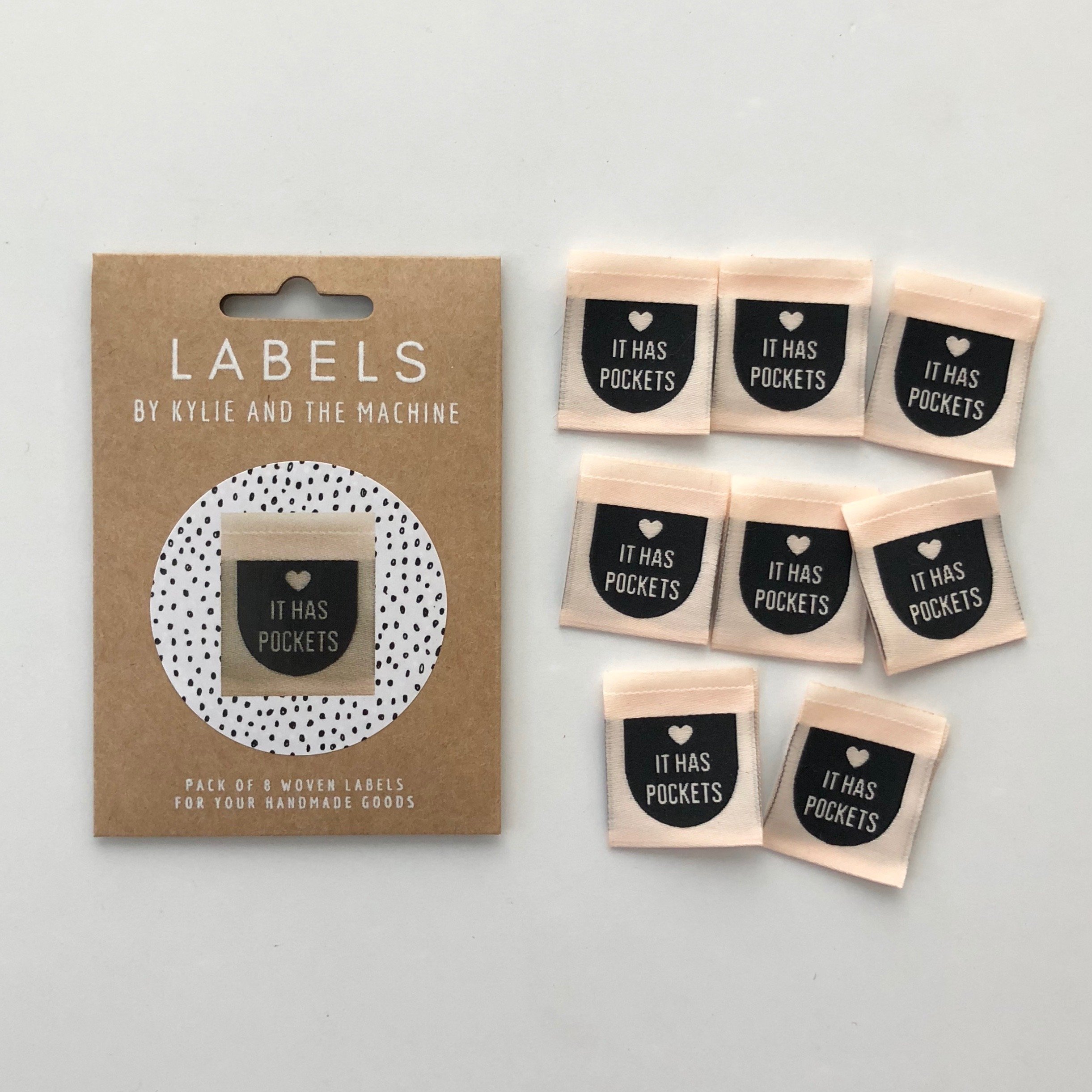 pack of 10 Kylie and the Machine Woven Labels Bespoke